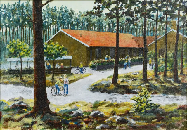 OVE JOHANNESSON. Grannskap, olja på duk, signerad O Johansson.