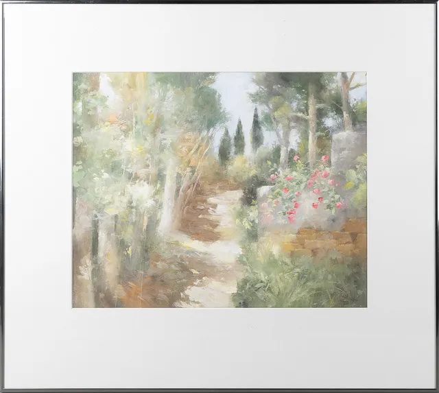GÖRAN BILLING (FÖDD 1956). Skogs och blommotiv, gouache.