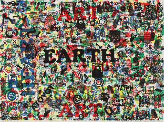 MOGENS OTTO NIELSEN (1945-2023). Litografisk prøvetryk 'EARTH', signeret og dateret 1994.