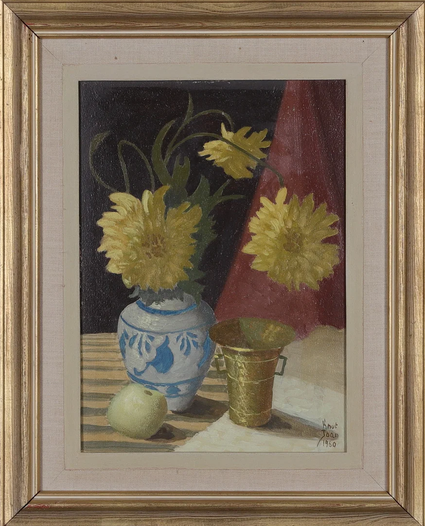 KNUT JOAN. olja på pannå, signerad och daterad 1960. — Paintings — Gomér & Andersson Norrköping