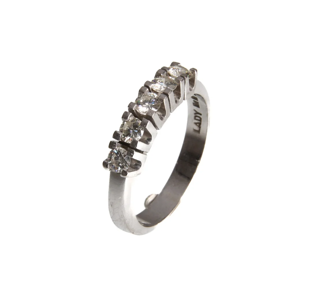 'Lady' wedding ring in 14 kt. white gold, 0.50 ct., ring size 53 — Jewellery/Rings — Lauritz