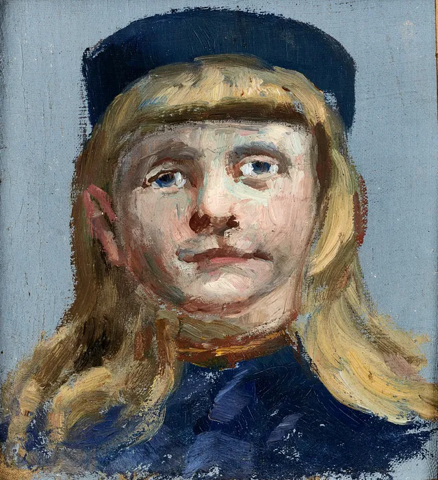 HANS RYGGEN (Norge, 1894-1956). Porträtt, olja på duk, uppfodrad på kartong.