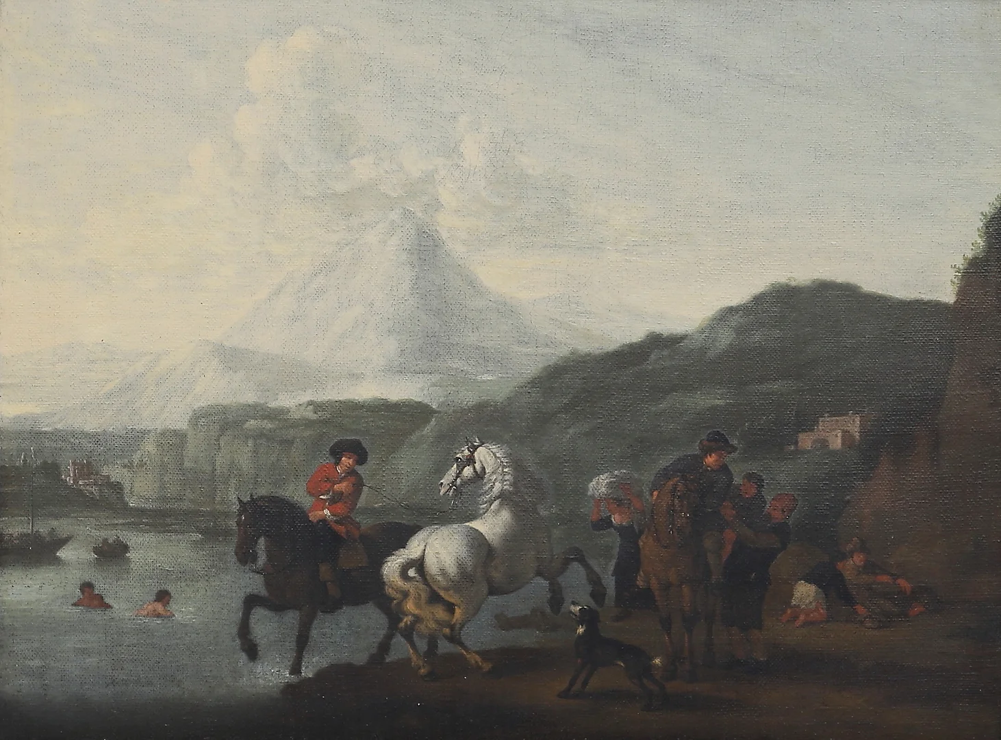 DUTCH SCHOOL, 17TH CENTURY. FOLLOWER OF PHILIPS WOUWERMAN. Landscape. — Paintings — Balclis