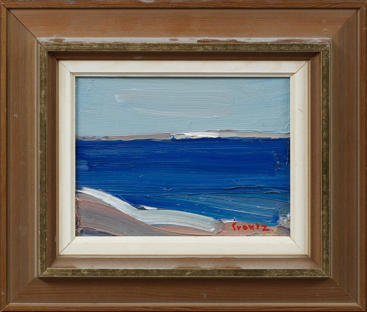 BENGT CRANTZ. "Blått hav", olja på pannå, signerad. — Paintings — Göteborgs Auktionsverk