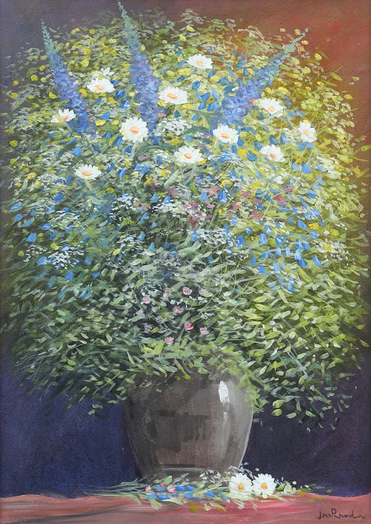 JAN RHODIN (FÖDD 1938). Stilleben, olja på pannå, signerad. — Paintings — Garpenhus Auktioner