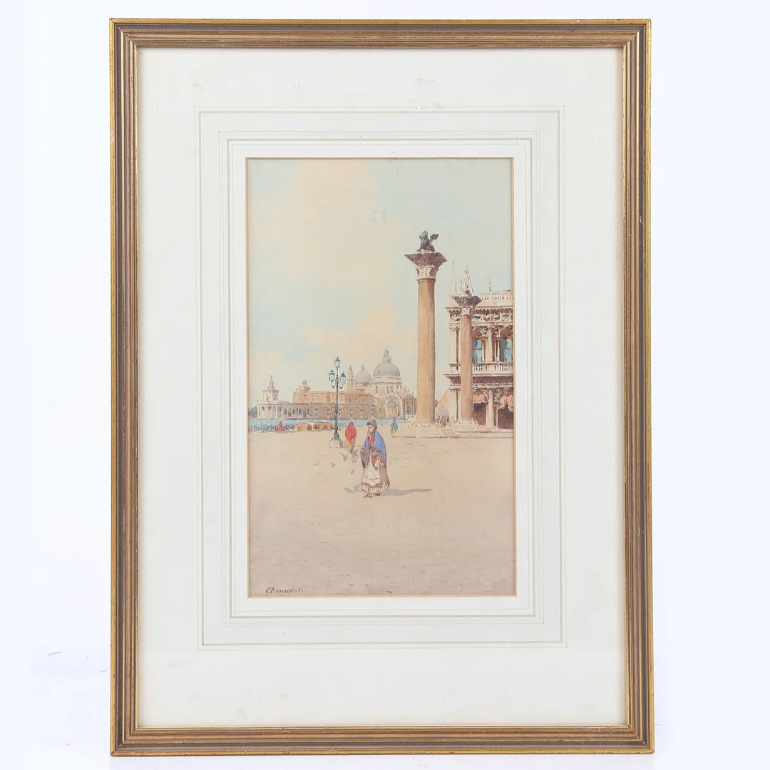 EUGENIO BENVENUTI (ITALIAN 1881-1959) "VENETIAN SCENE". — Paintings — Bishop & Miller