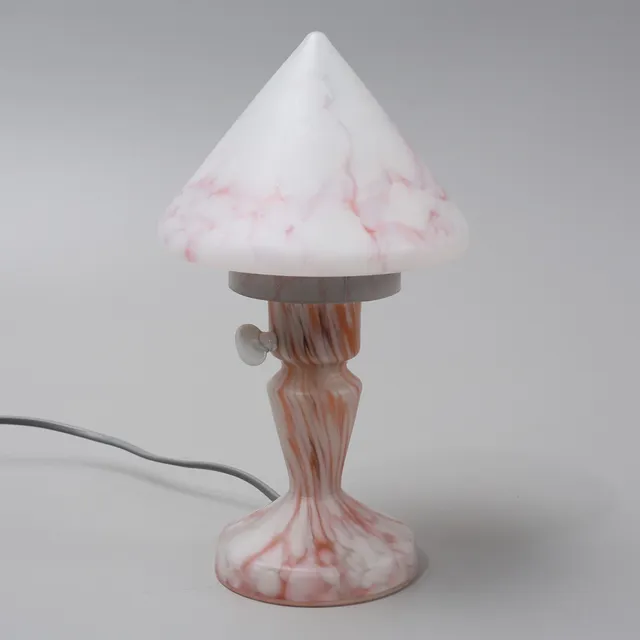 BORDSLAMPA, "Svamp", konstglas, 1900-tal.