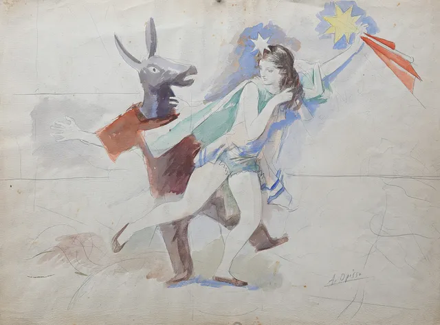 ALFREDO OPISSO. Theatre scene.