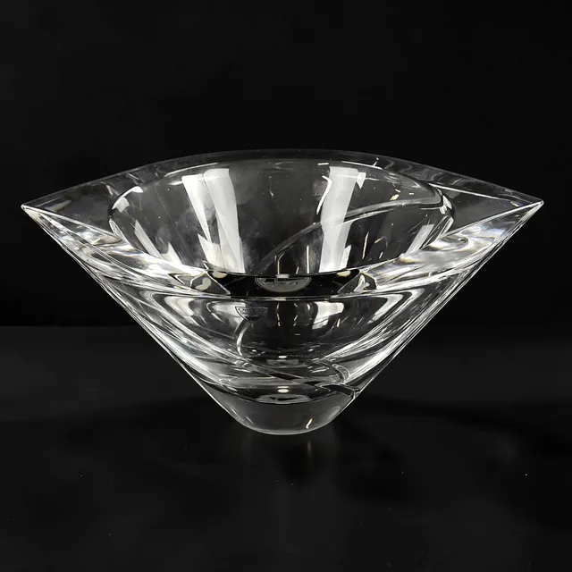 JAN JOHANSSON. Skål, "Marin", glas, Orrefors, signerad.