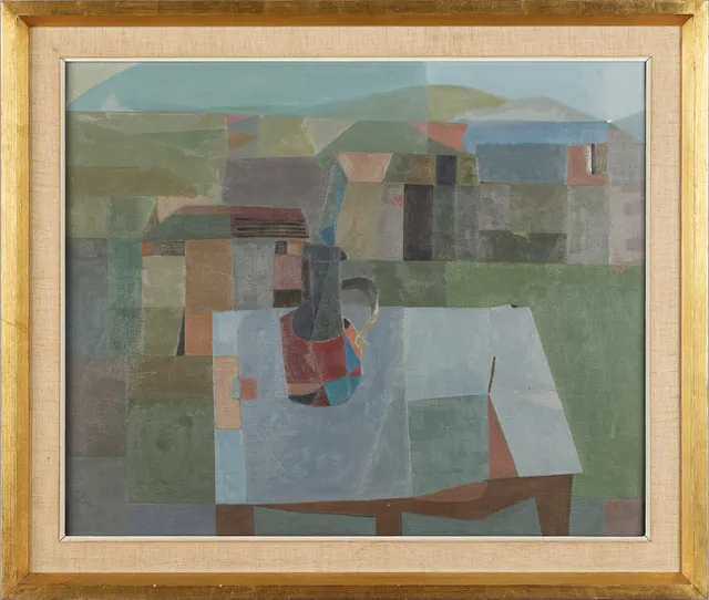 ULF WIKSTRÖM (Sverige, 1916-1981). "Från balkongen", signerad på spännramen, daterad 53, olja på duk.