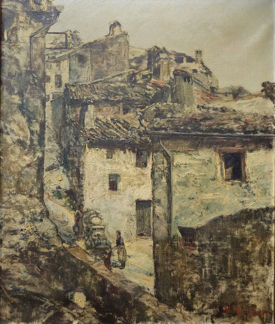 JOSEP VIDAL MARTIN "VIDALMAR". Vista rural. — Paintings — Barcelona Auctions