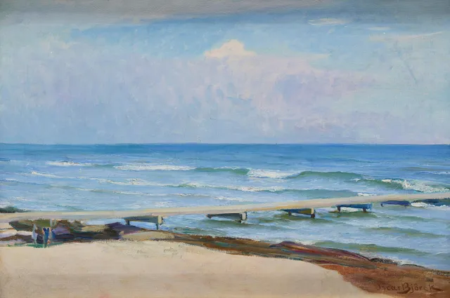Oscar Björck, Strandbrygga i Skagen.