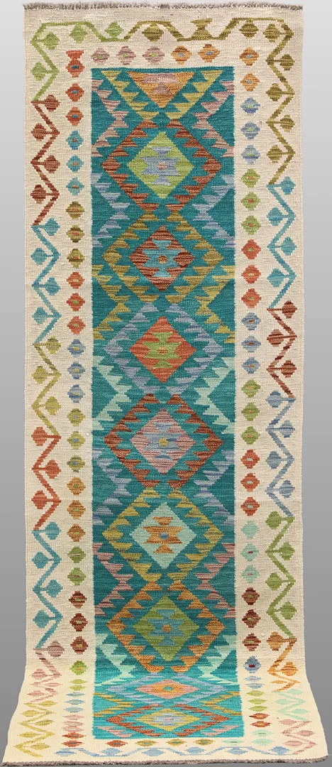 ORIENTMATTA. Kelim klassisk design, gallerimodell, 289 x 81 cm.