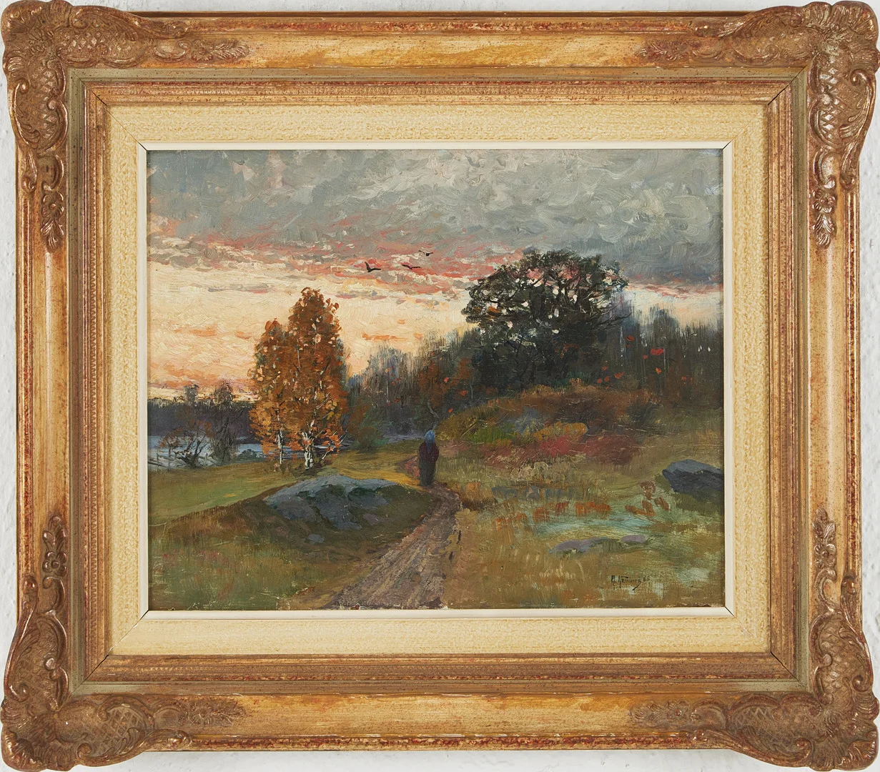 ANTON GENBERG. Kvinna på stig. — Paintings — Stockholms Auktionsverk Magasin 5