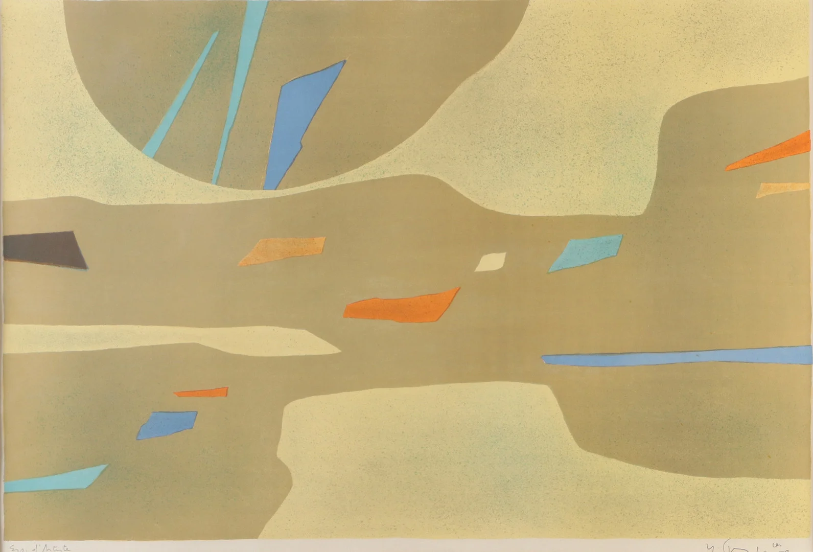 GUSTAVE SINGIER. Litografi, Epreuve d'artiste. Komposition. Signerad. — Engravings & Prints — Skånes Auktionsverk