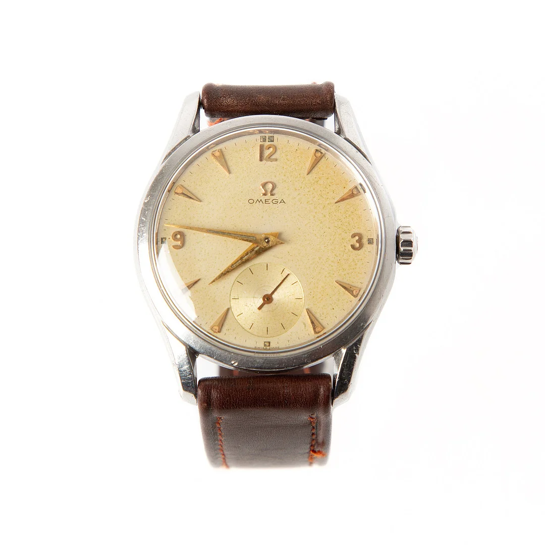 OMEGA, armbandsur, stål, 1950-tal. — Wristwatches — Stockholms Auktionsverk Göteborg