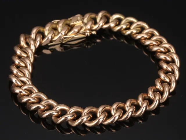Vintage armlænke af 14 kt. rosaguld