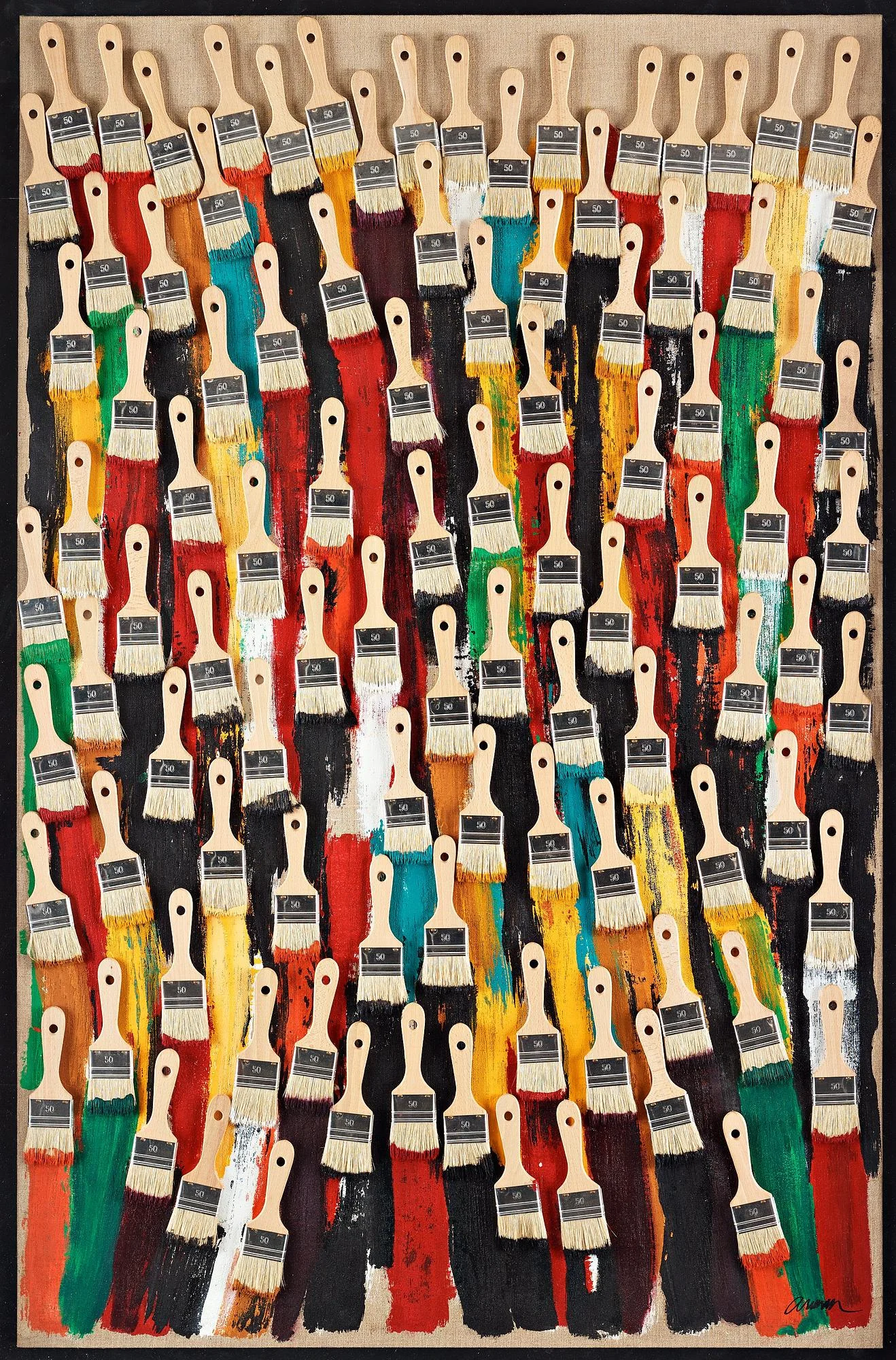 Fernandez Arman, ”Cascade de pinceaux”. — Bukowskis