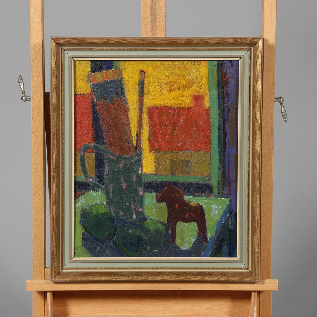 SVÄN GRANDIN. OLJA PÅ PANNÅ, signerad. — Paintings — Borås Auktionshall