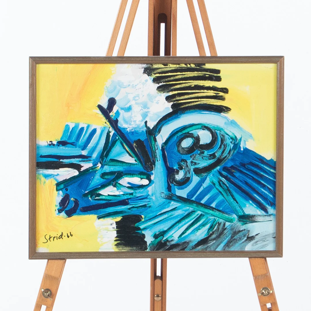 HARDY STRID. Akryl på duk, "Offer för naturkänslan", signerad och daterad 1966. — Paintings — Laholms Auktionskammare