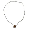 HALSKETTE MIT TIGERAUGENANHÄNGER. — Necklace — Auktionshaus Stuber's Hammerschlag