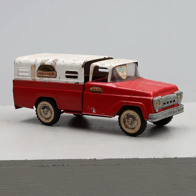 LEKSAKSBIL, med släp, Fisherman Truck", plåt, Tonka.