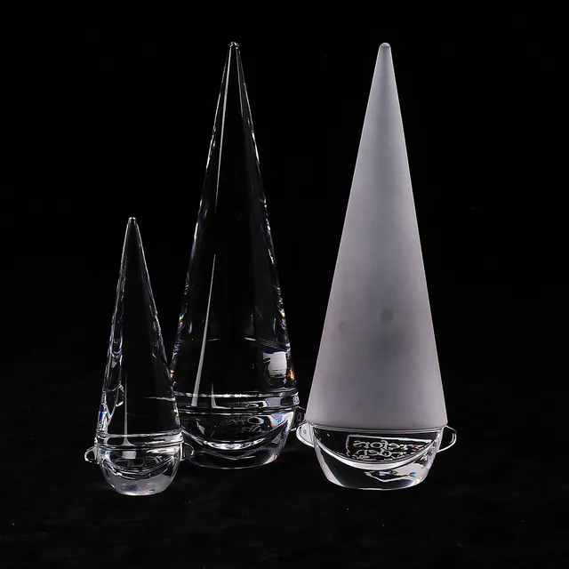 LENA BERGSTRÖM. Figuriner, 3 ST, GLAS, "CRYSTAL SANTA", ORREFORS.