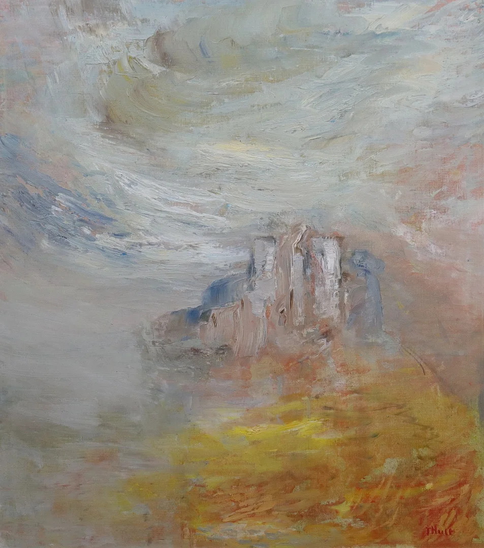 TORSTEN HULT. olja på duk, "Fata Morgana", komposition. — Paintings — Markus Auktioner