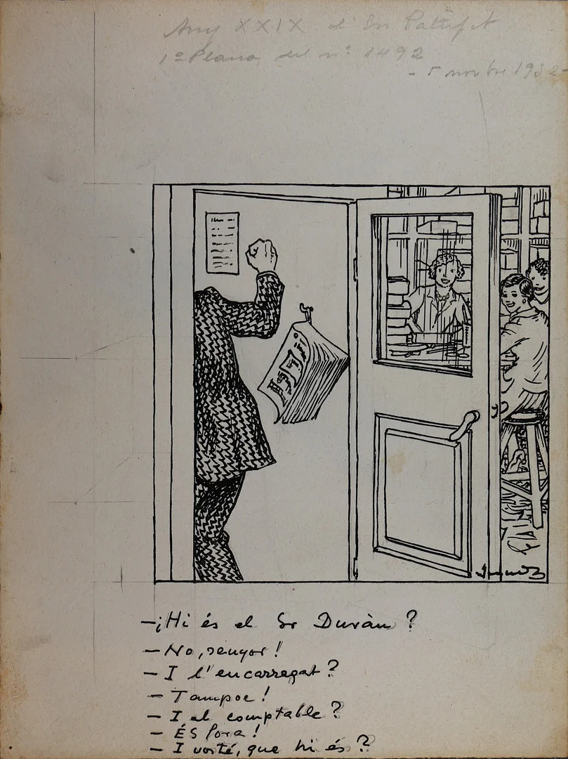 JOAN JUNCEDA. Comic vignette. — Drawings — Balclis