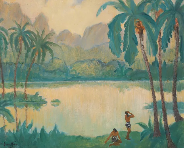 SVANTE KEDE. "Tahiti", olja på duk, signerad.