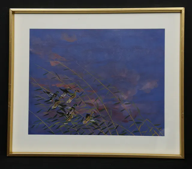 JAN RHODIN. Gouache, signerad.