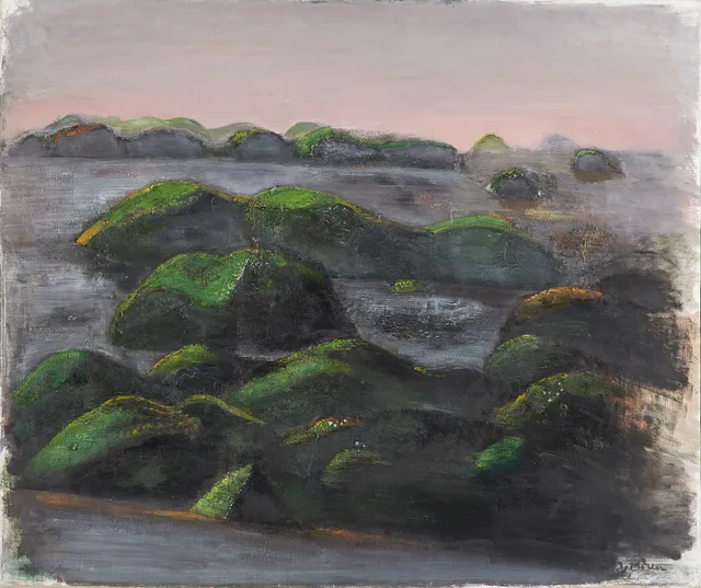 INGEGERD MÖLLER. Landskap, olja på duk, signerad.