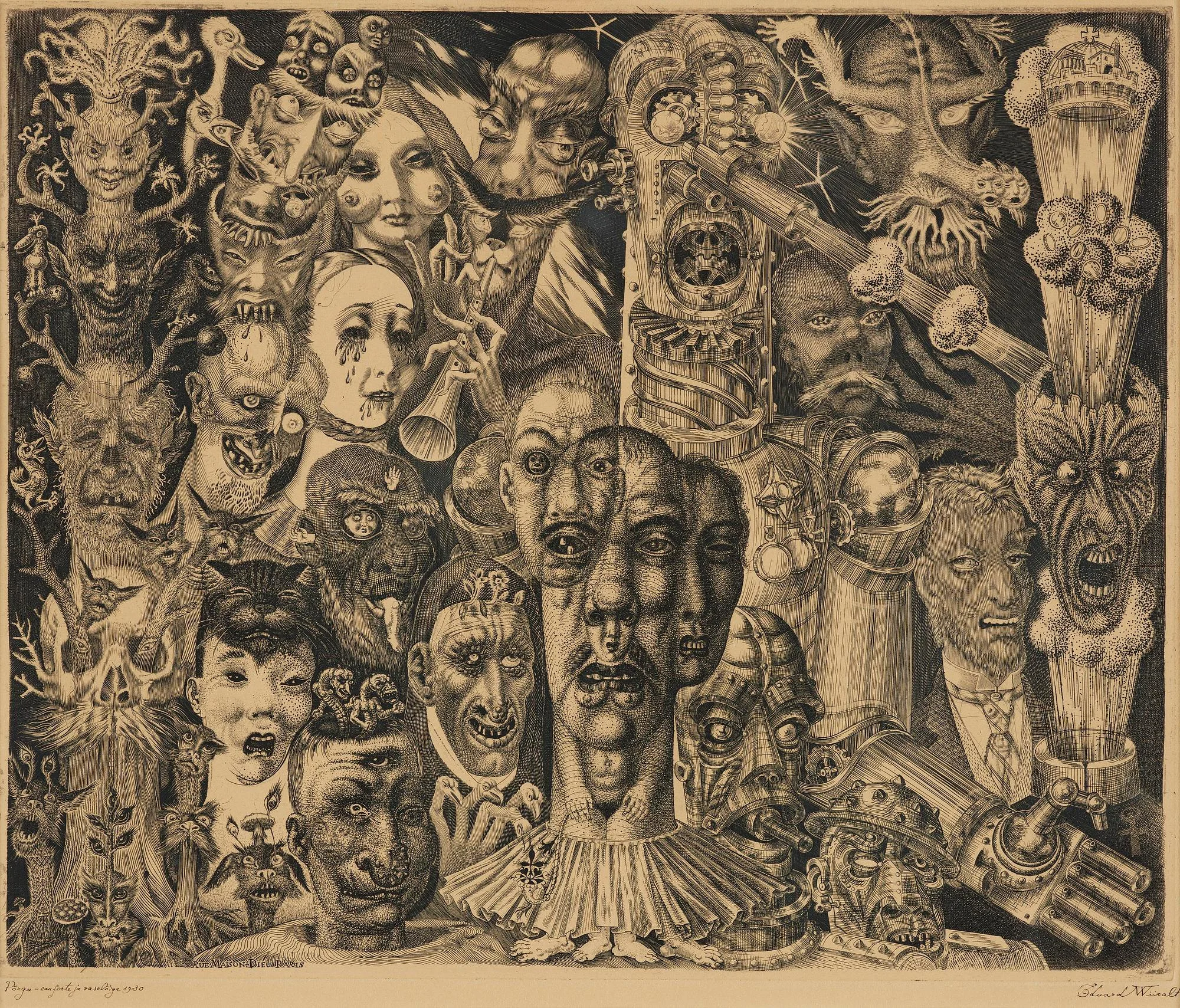 Eduard Wiiralt, "Põrgu" (Hell). — Bukowskis