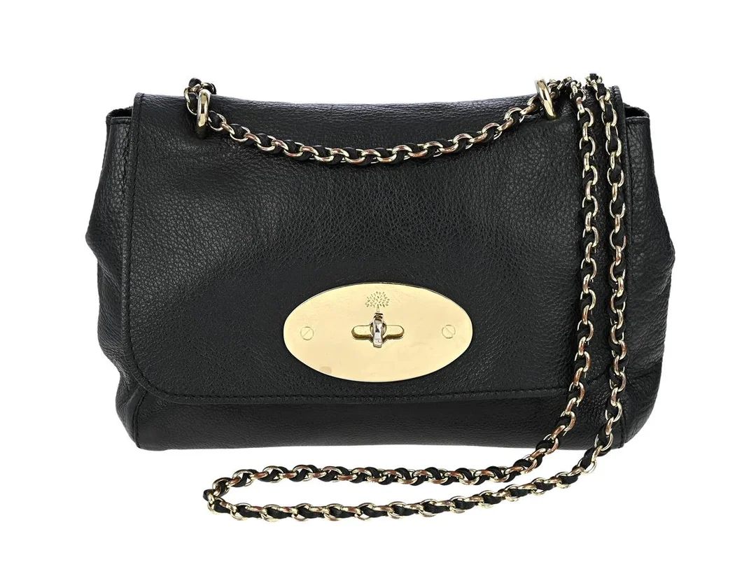 VÄSKA, MULBERRY, Lily Bag, svart läder, guldfärgad beslag ,21x16x6 cm, dustbag. — Accessoarer/Väskor — Kaplans