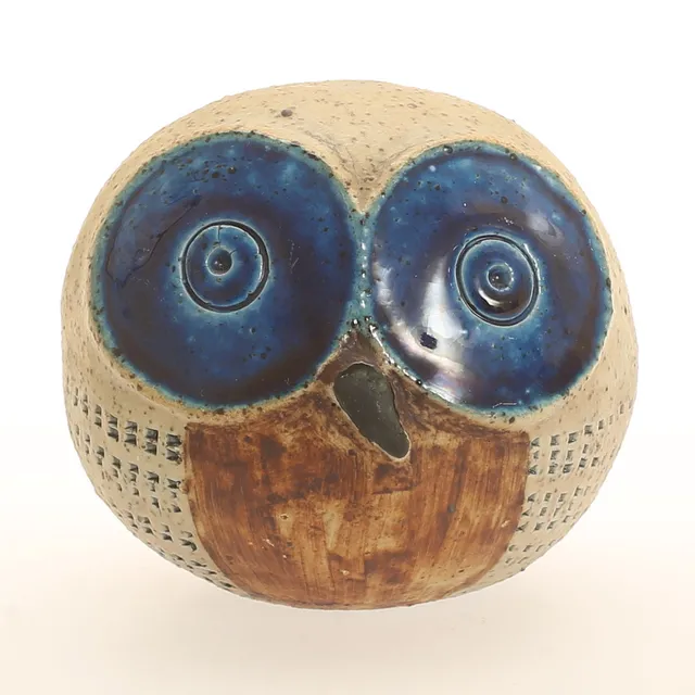 INGER PERSSON. Skulptur, uggla, stengods, Rörstrand.
