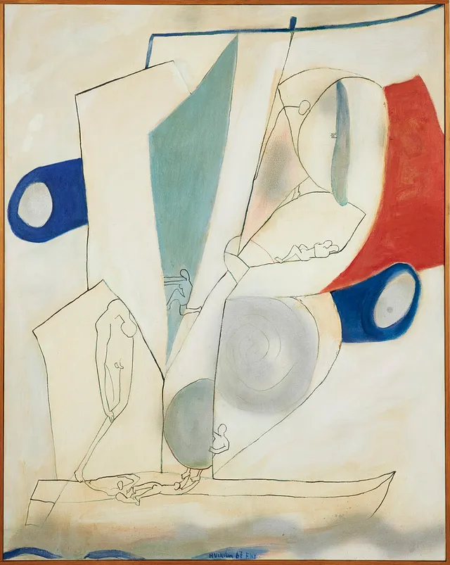 HANS VIKSTEN. Figurscen med segelbåtar, olja på duk, signerad.