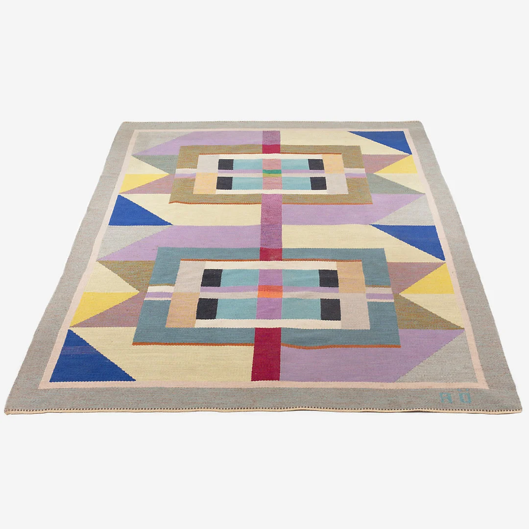 AGDA ÖSTERBERG. Matta, rölakan, Tre Bäckar, Varnhem. — Carpets — Göteborgs Auktionsverk
