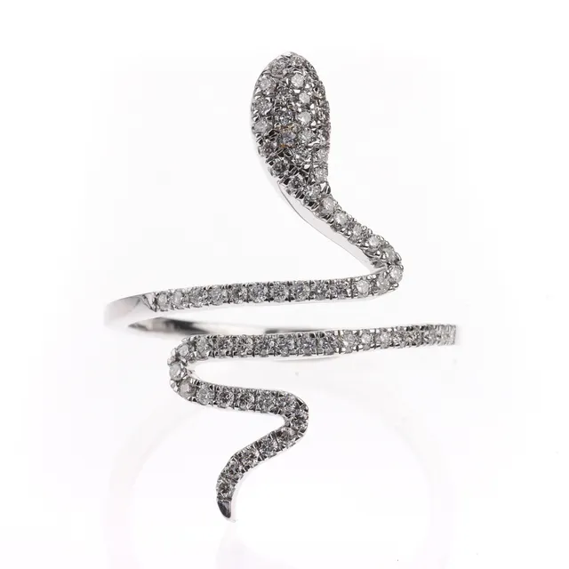 Diamonds By Frisenholm. Tubing of 18 kt. white gold with diamonds, approx. 0.32 ct.