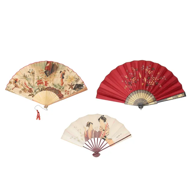 Three Chinese fans, first half of the 20th Century.
