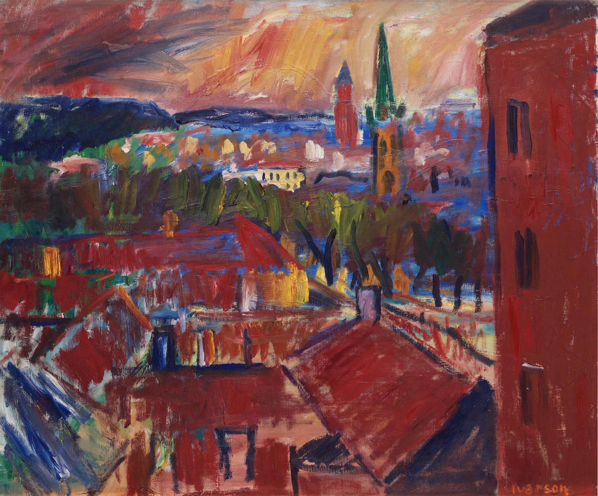 Ivan Ivarson, "Utsikt från Rialto, Göteborg". — Bukowskis