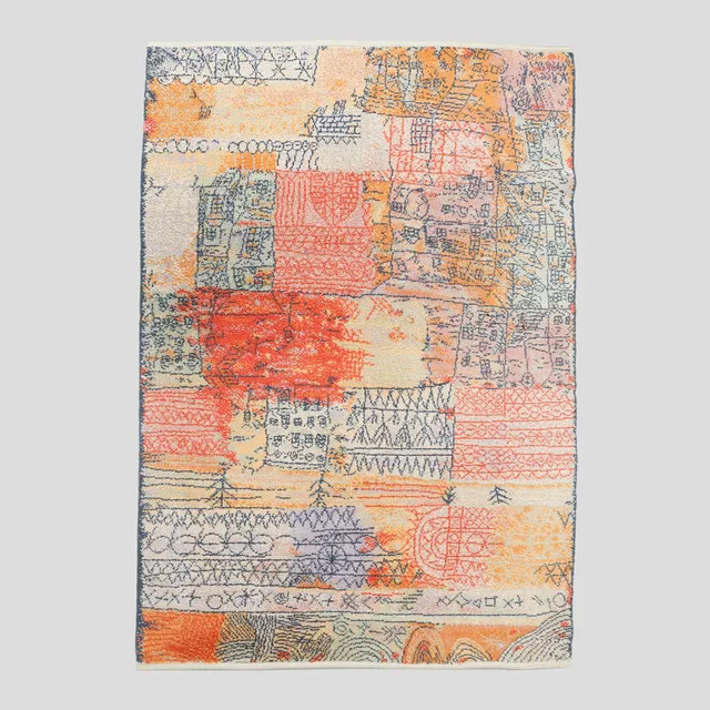 PAUL KLEE. EFTER. Matta, "Florentinisches villenviertel", EGE, Danmark. Mått ca 205 x 140 cm.