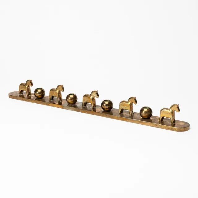 LOTTA HORN. Adventsljusstake "Nocturnus", mässing, Rejmyre Mässingsbruk.