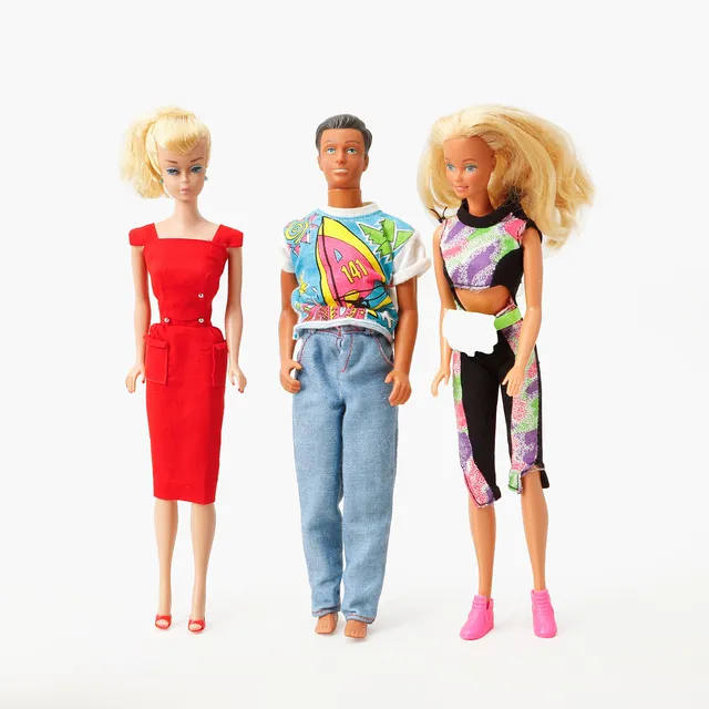 BARBIEDOCKOR, 3 st, Mattel och Hasbro, 1900-talets andra hälft.
