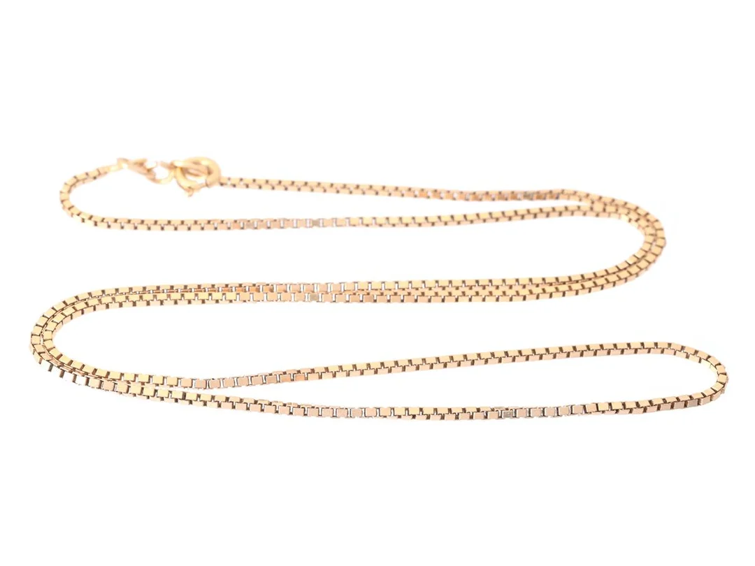 HALSKEDJA, 18K guld, venezialänk, Balestra, längd 42 cm, vikt ca 4,2 g. — Smycken/Halskedja — Kaplans