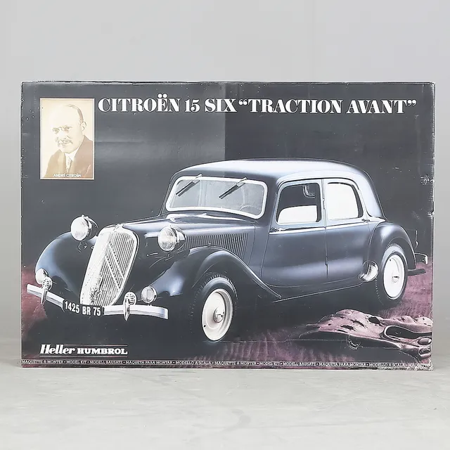 MODELLBIL, Citroën 15 six Traction Avant, Heller Humbrol.
