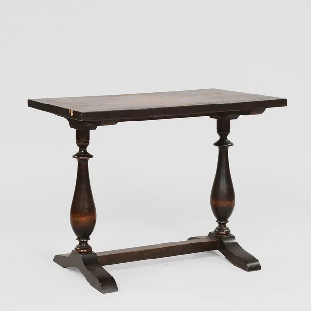 Lampebord / sidebord af bejdset birk, 1920-30'erne.