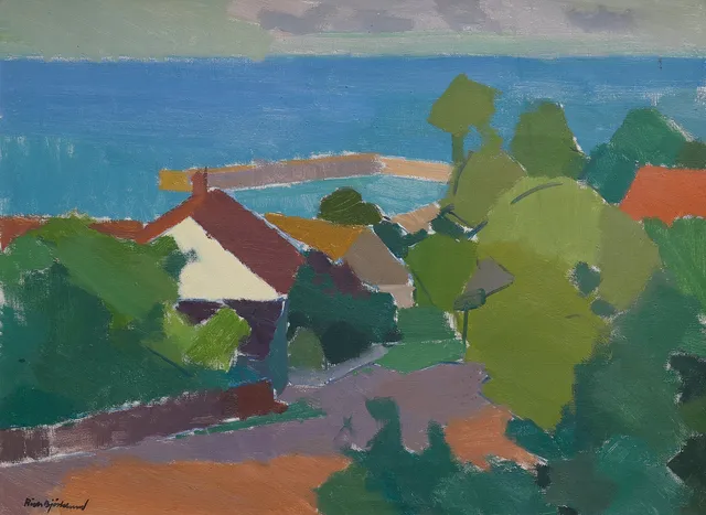 RICHARD BJÖRKLUND. "SOMMARKVÄLL BASKEMÖLLA".