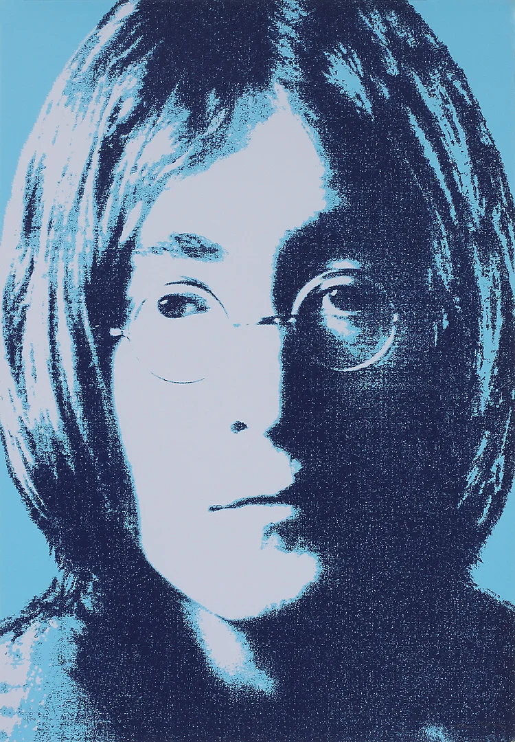 TOM MOORE. "John Lennon", litografi, sign o numrerad 11/490. — Engravings & Prints — Göteborgs Auktionsverk