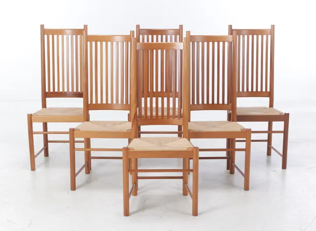 Kai Lyngfeldt Larsen. Set of six mahogany chairs, model 525. (6)