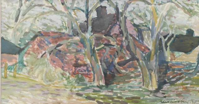 UNO LINDBERG. Akvarell, signerad, daterad -47.